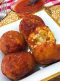 Bolitas de Arroz con Pepperoni y Queso
