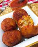 Bolitas de Arroz con Pepperoni y Queso