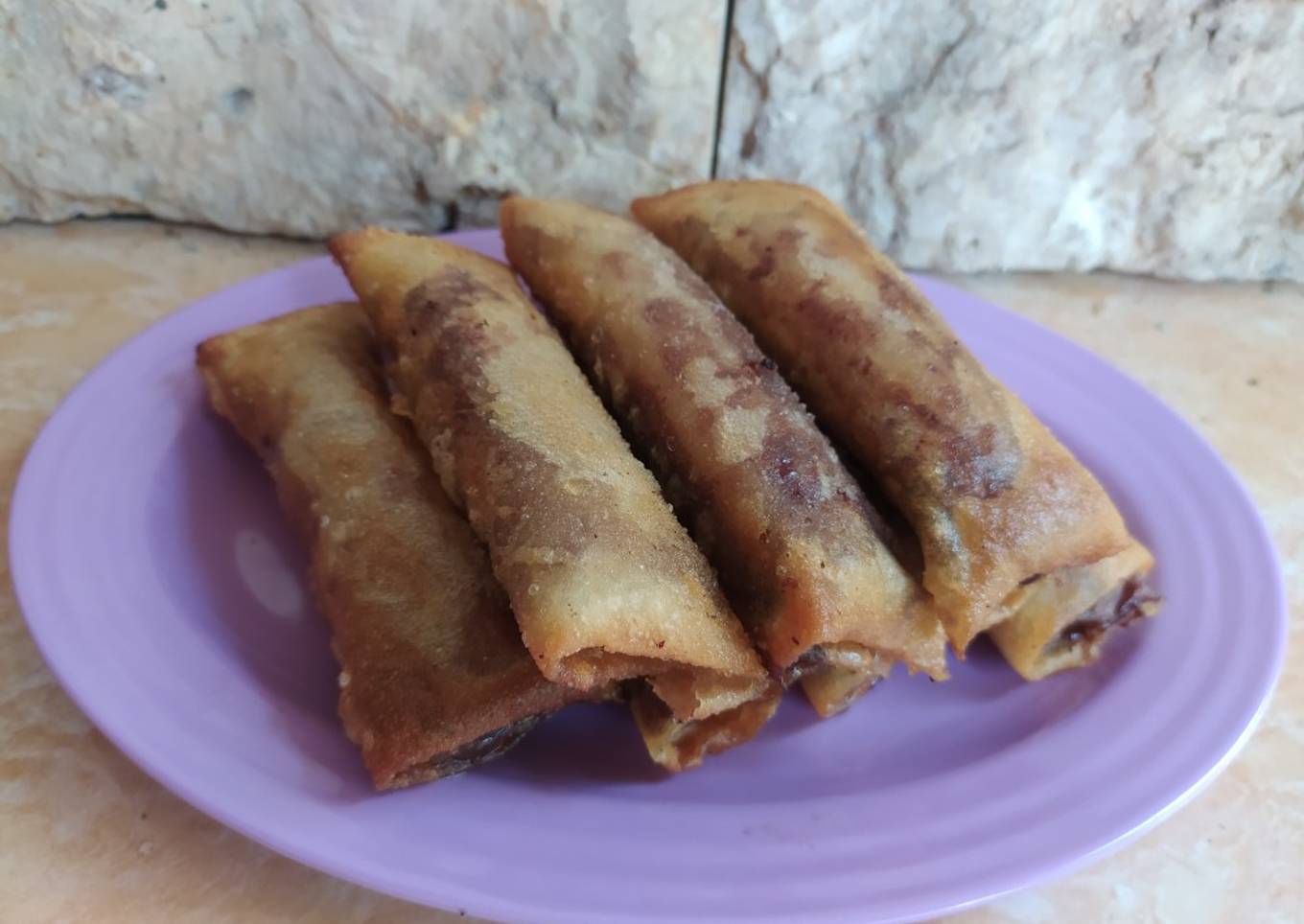 Piscok (pisang coklat) special susu bubuk