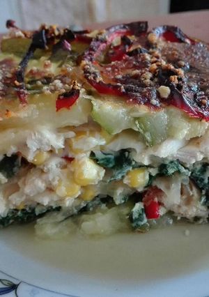 Una foto de Lasaña de verduras