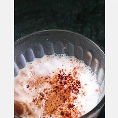 A picture of Dalgona coffee.