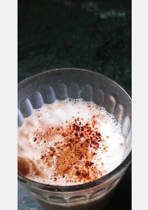 A picture of Dalgona coffee.