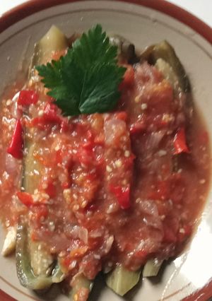 Foto resep Sambel terong kukus simple