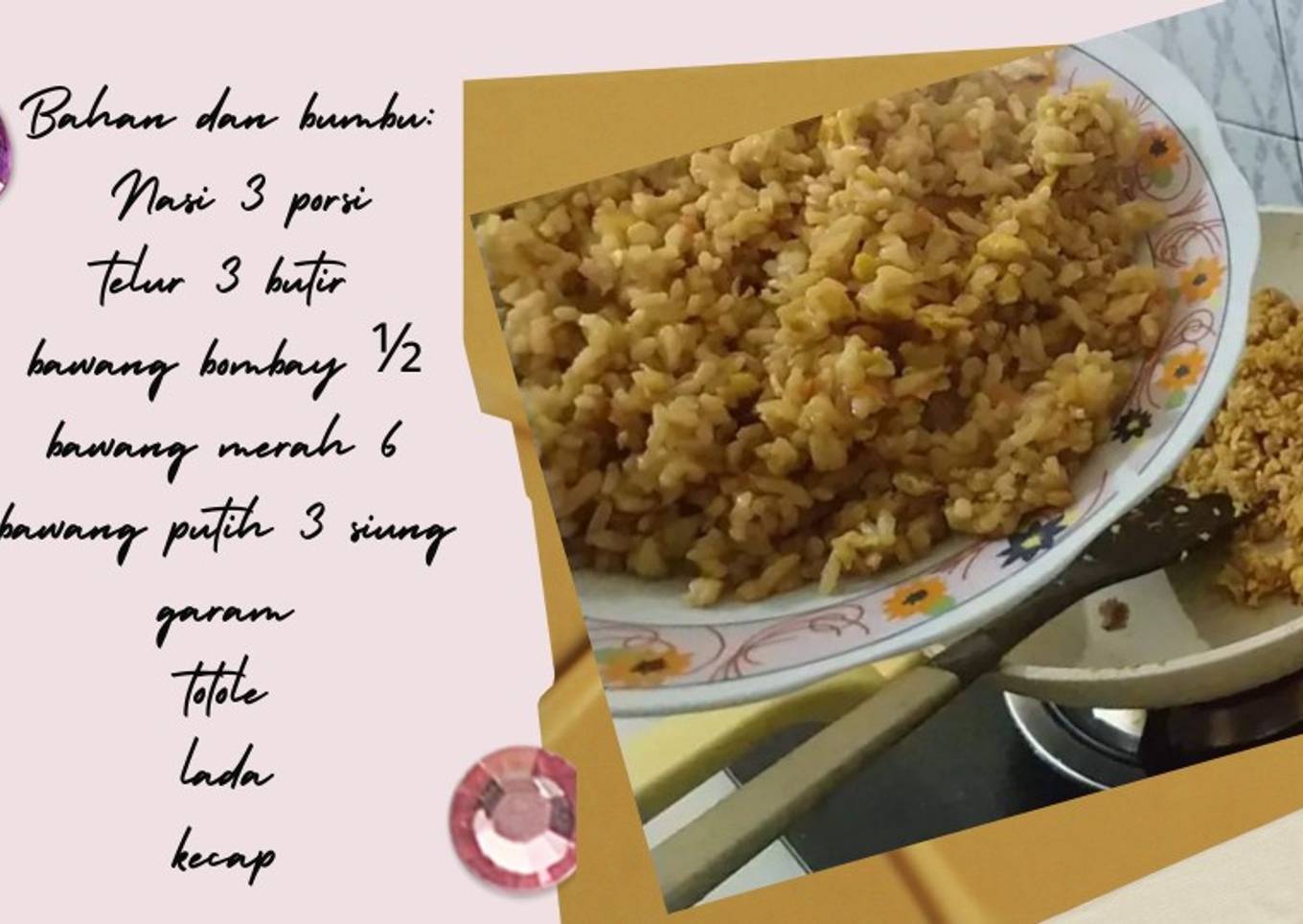 Nasi goreng sederhana ekonomis