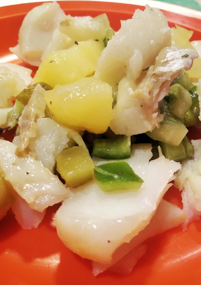 Una foto de Vinagreta de patata y bacalao