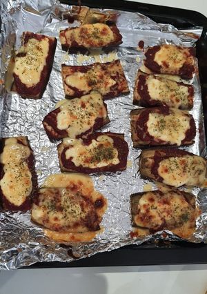 Foto resep Baked aubergine (Terong panggang tomat keju)