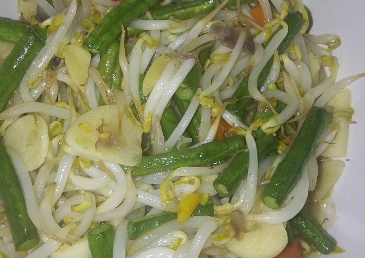 Tumis toge feat kacang panjang