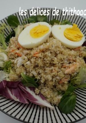 Une photo de Salade de quinoa au crabe