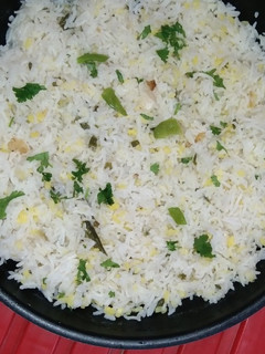 A picture of White moong dal rice.