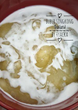 Foto resep 46#👌Bubur singkong thailand vla santan