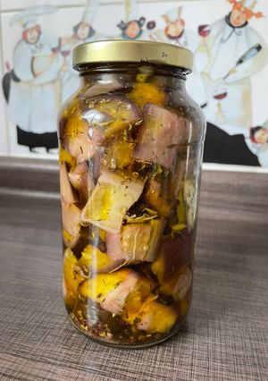 Una foto de Berenjenas en escabeche