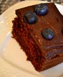 Chocolate Blueberry slab cake