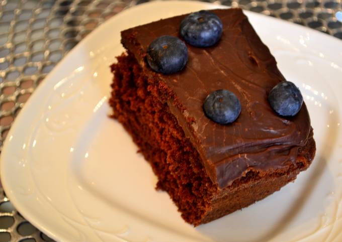 Chocolate Blueberry slab cake