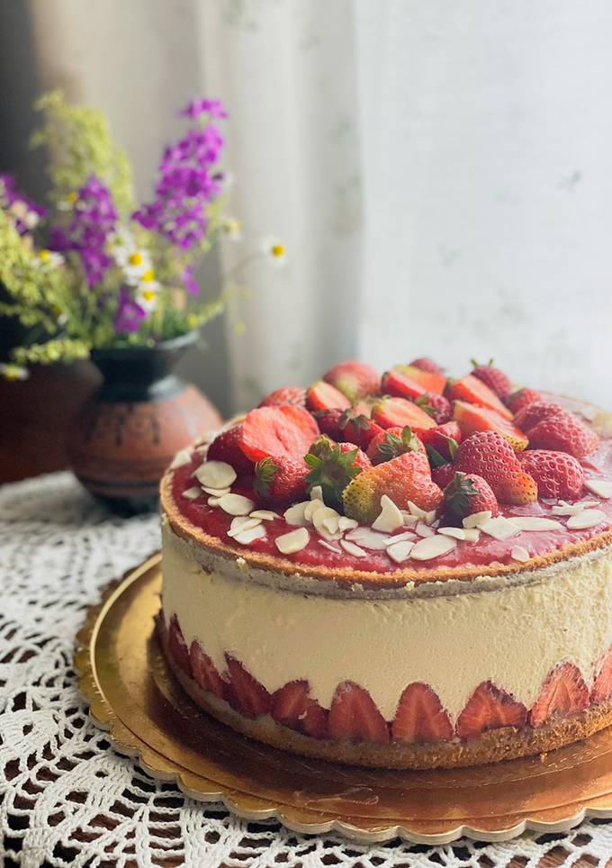 Французький полуничний тортик «Фрезьє» 🍓🇫🇷
