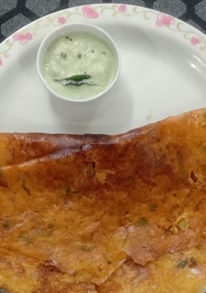 A picture of No onion no garlic Besan Aata chilla.