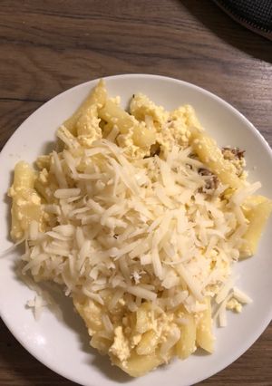 Carbonara Dóri módra 🥳 rizstésztával :) recept fotója