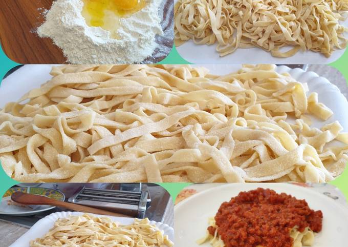 Tagliatelle fatte in casa con ragù