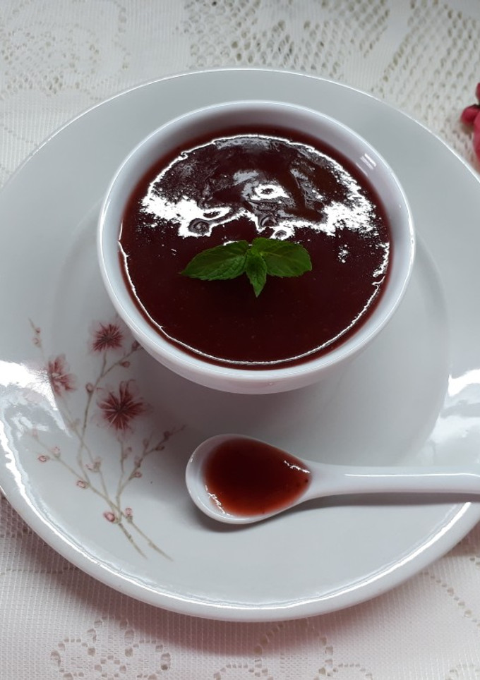 Una foto de Salsa de frutilla