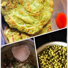 A picture of Nutritious Green Moong uttapam.