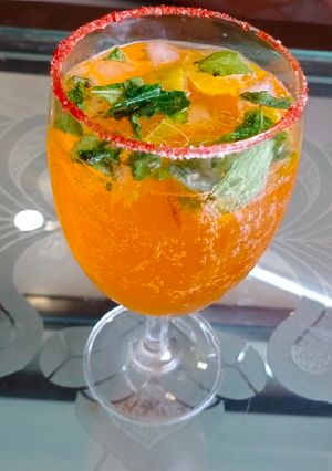 A picture of Orange lemon mojito.
