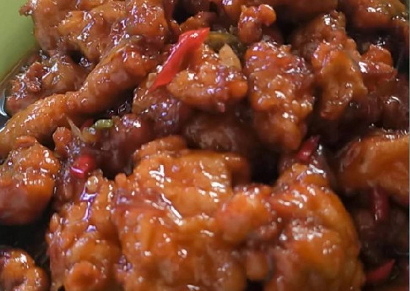 Ayam fillet crispy saus tiram / pedas manis