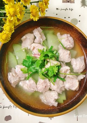 Hình của món Canh Su Nấu Chả Giò Sống.