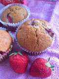 Muffin fit e proteici alle fragole 🍓