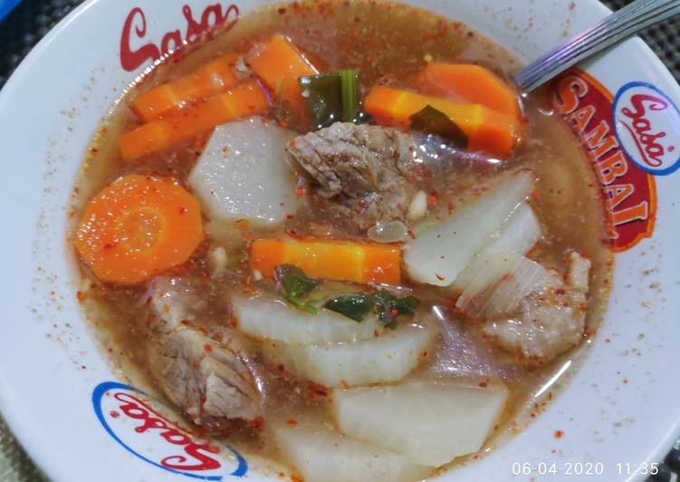 Sop Lobak Daging Sapi