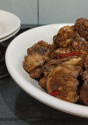 Foto resep Ayam kecap (menu diet no gula, minyak, tepung, santan)