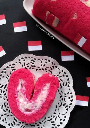 Foto resep Red Velvet Roll Cake