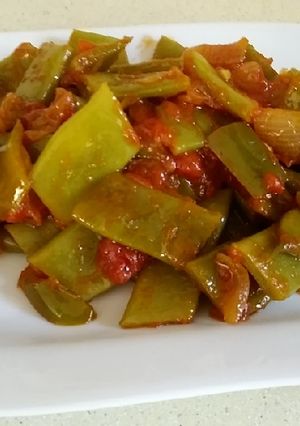 Una foto de Sofrito de judías verdes con tomate