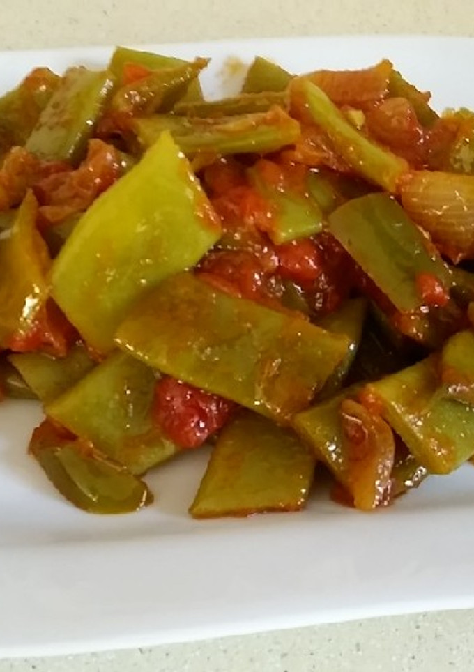 Una foto de Sofrito de judías verdes con tomate