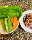 Cải xanh cuộn bò