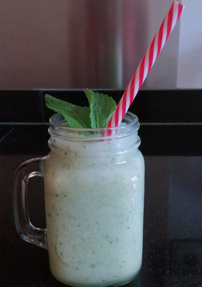 Una foto de Smoothie de melón y menta