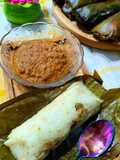 Lontong Isi Oncom (Rice Cooker) + Sambal Kacang 🍚🥜🌶