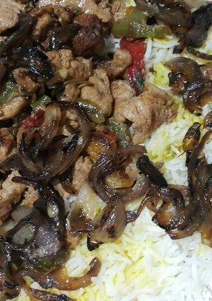 صورة لوصفة رز ابيض ومشكل دجاج لذييذه 🍗