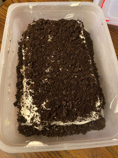 A picture of Oreo ice cream cake.