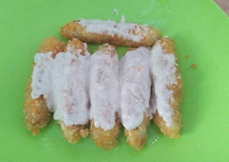 Pisang pasir tiramisu