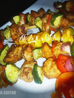 A picture of Chicken kebabs.