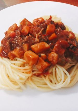 Hình của món Mỳ Spaghetti hải sản sốt.