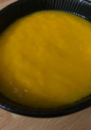 Une photo de Velouté carotte et curry