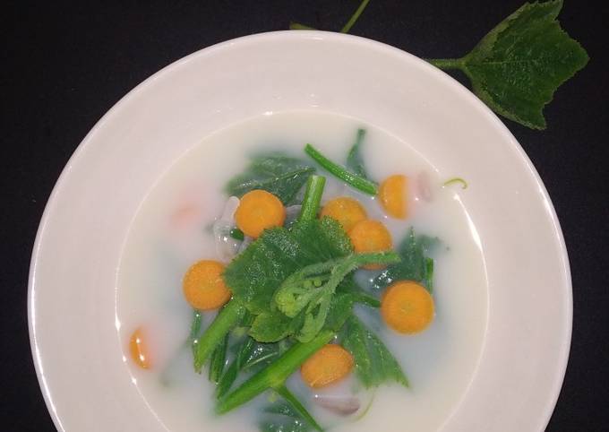 Cara Gampang Membuat 163. Sayur Daun Labu Parang Kuah Fibercreme yang Bikin Ngiler
