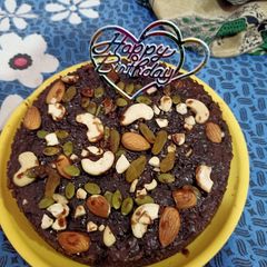 A picture of Chocolate nuts cake.