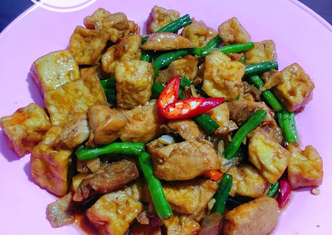 Resep Tumis Tahu Ayam Kacang Panjang Saus Tiram oleh Homemade By Nindy