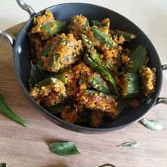 A picture of Bharva bhindi.