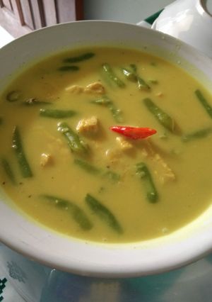 Foto resep Buncis tempe kuah santan