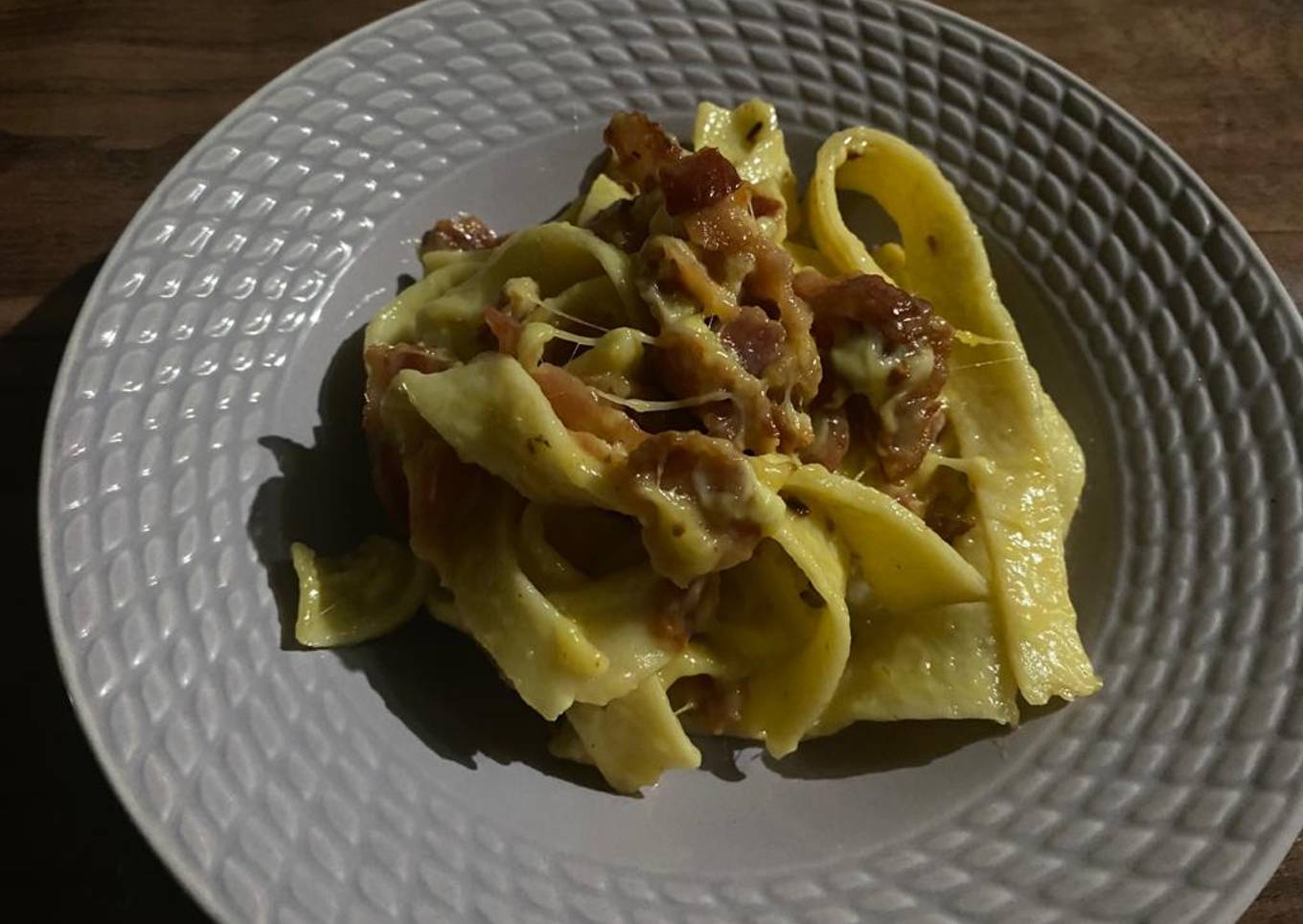 PASTA/TALLARINES A LA CARBONARA