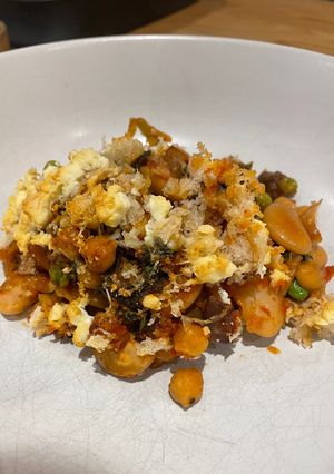 A picture of Leftovers bean bake.