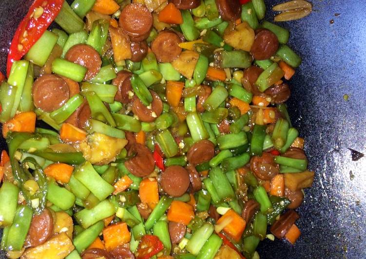 Tumis Buncis, Wortel dan Sosis Simple
