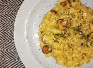 Una foto de Risotto de hongos